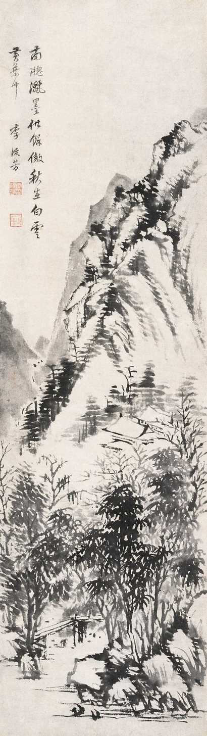 李流芳（款） 山水 立轴